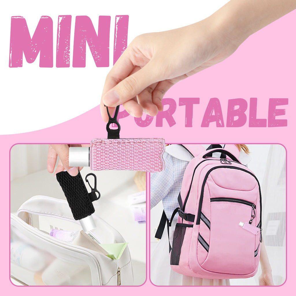 MAYCREATE 2pcs Lipstick Holder Keychain Sleeves, Lip Balm Lipstick Case Holder Key Chain, Elastic Tight-Knit Chapstick Keychains, Portable Clip on Lip Balm Pouch for Women Girls (Black & Pink) MAYCREATE 2pcs Lipstick Holder Keychain Sleeves, Lip Balm Lipstick Case Holder Key Chain, Elastic Tight-Knit Chapstick Keychains, Portable Clip on Lip Balm Pouch for Women Girls (Black & Pink)